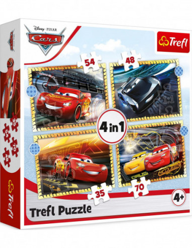 Disney: Trefl - Puzzle 4In1 - Cars 3...