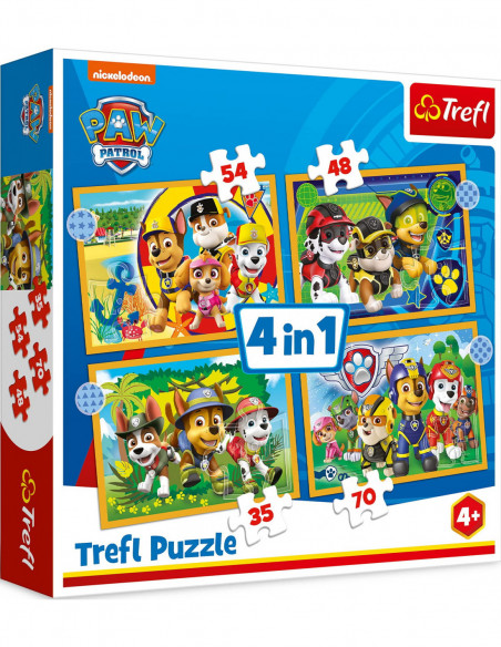 Paw Patrol: Trefl - Puzzle 4In1 - Holiday Paw Patrol