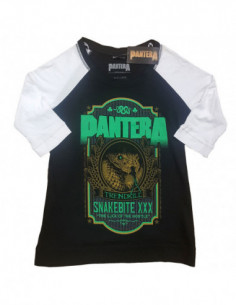 Pantera: Snakebit Xxx Label Raglan (Baseball Shirt Tg. 2XL)