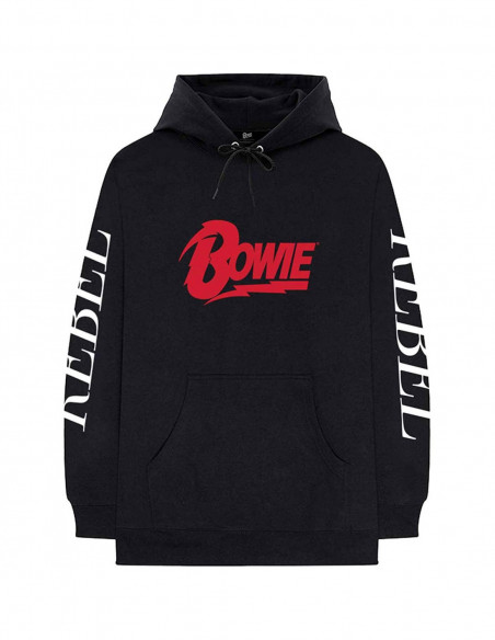 David Bowie - Rebel Rebel (Felpa Con Cappuccio Unisex Tg. XL)