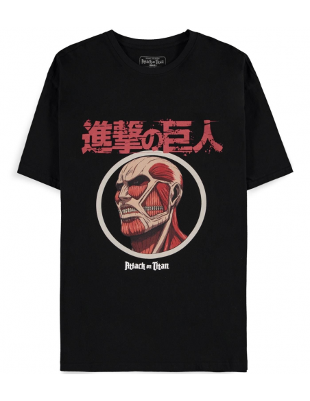 Attack On Titan: Men'S Short Sleeved Black 03 (T-Shirt Unisex Tg. XL)