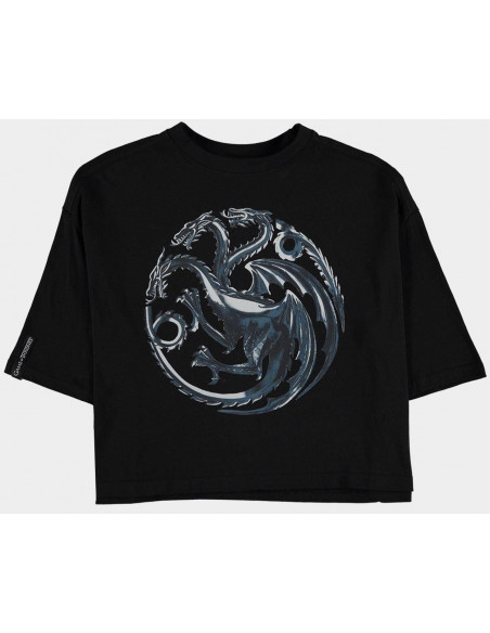 Game Of Thrones: House Of The Dragon - Women'S Short Sleeved Black 03 (T-Shirt Donna Tg. S)
