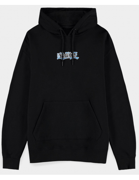 Yu-Gi-Oh!:  Blue-Eyes White Dragon Black (Felpa Con Cappuccio Unisex Tg. L)