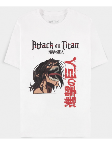 Attack On Titan: Men'S Short Sleeved White (T-Shirt Unisex Tg. 2XL)