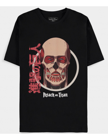 Attack On Titan: Men'S Short Sleeved Black 02 (T-Shirt Unisex Tg. XL)