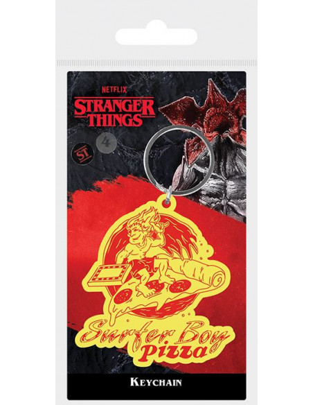 Stranger Things 4 (Surfer Boy Pizza) Rubber Keychain