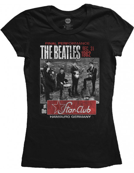 Beatles (The): Star Club Black (T-Shirt Donna Tg. L)