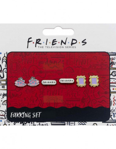 Friends: Set Of 3 Earring Studs /...