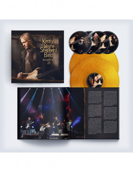 Shepherd Kenny Wayn - Trouble Is 25 2Lp (Gold Vinyl)+Cd+Dvd+2X Blu-Ray With 48 Page Art