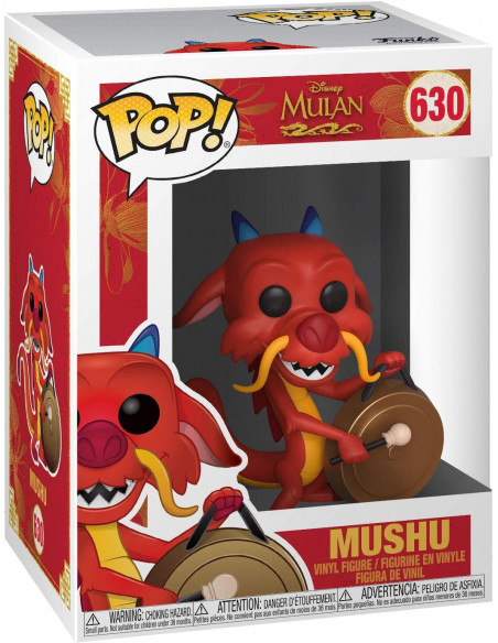 Disney: Funko Pop! - Mulan - Mushu (With Gong) (Vinyl Figure 630)