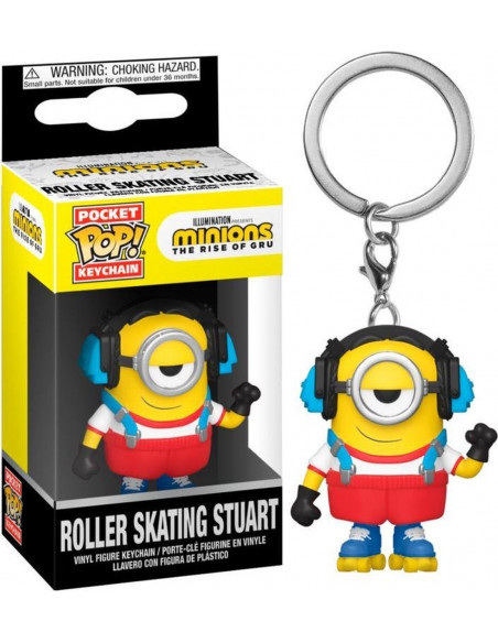 Minions: Funko Pop! Pocket Keychain - Roller Skating Stuart (Portachiavi)