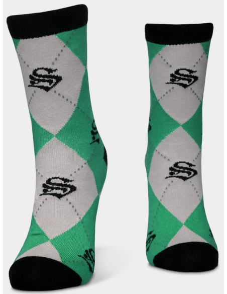 Harry Potter: Slytherin Kids Crew Socks Multicolor (Calzini Tg. 35/38) (2Pack)