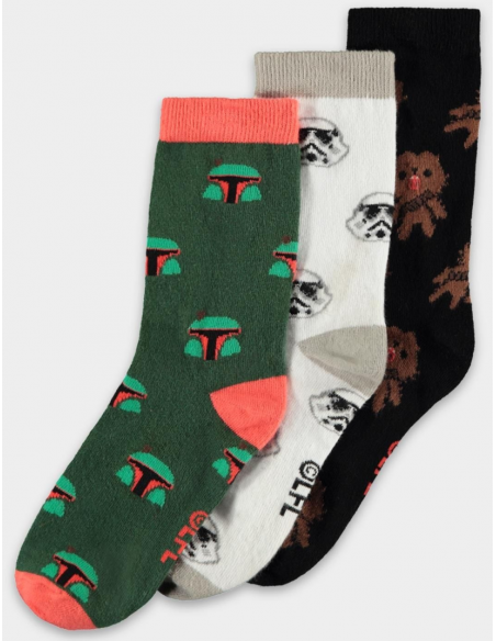 Star Wars: Crew Socks Black (Calzini Tg. 39/42) (3Pack)