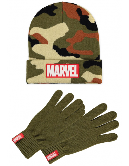 Marvel: Men'S Core Logo Giftset (Beanie & Knitted Gloves) (Set Berretto+Guanti)