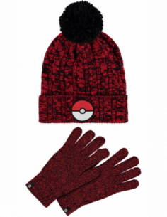 Pokemon: Men'S Giftset Beanie & Knitted Gloves Multicolor (Set Berretto+Guanti) red