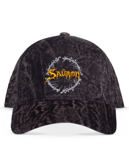 Lord Of The Rings: Men'S Acid Wash Adjustable Cap Black (Cappellino)