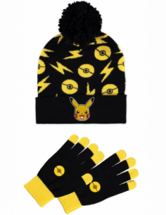 Pokemon: Men'S Giftset Beanie & Knitted Gloves Multicolor 01 (Set Berretto+Guanti)