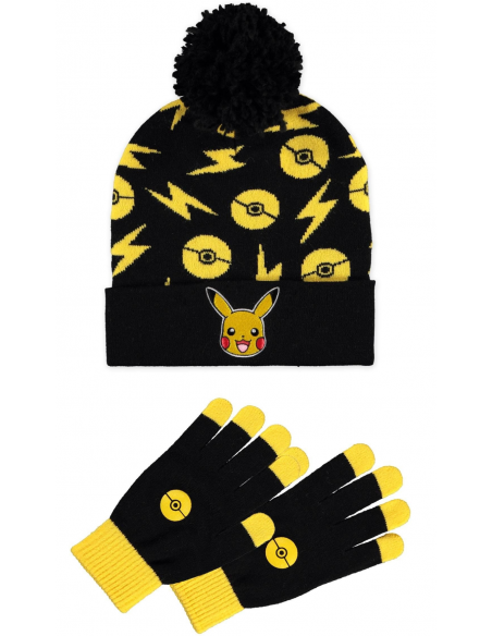 Pokemon: Men'S Giftset Beanie & Knitted Gloves Multicolor 01 (Set Berretto+Guanti)