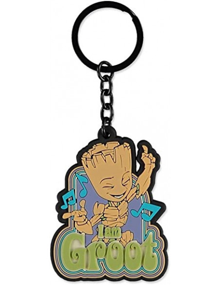Marvel - Groot Rubber Keychain Rubber Keychains M Black