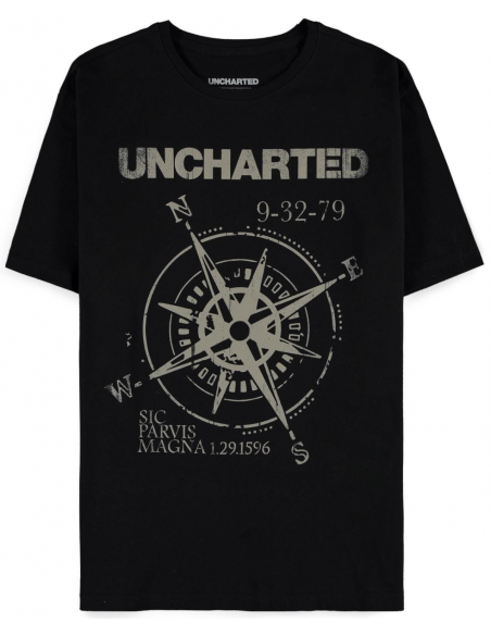 Uncharted: Men'S Short Sleeved Black (T-Shirt Unisex Tg. S)