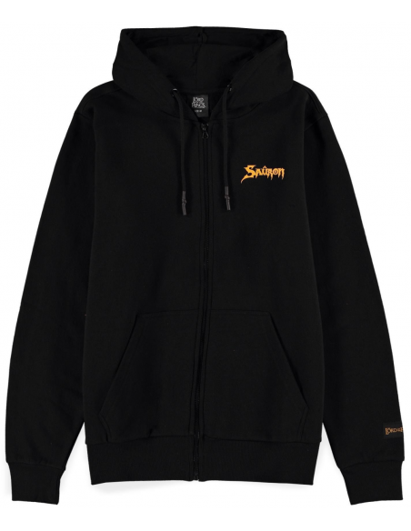 Lord Of The Rings: Black Sauron Black Zipper (Felpa Con Cappuccio Unisex Tg. 2XL)