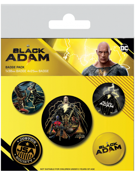Black Adam: Pyramid - Heroes - (Pin Badge Pack / Set Spille)