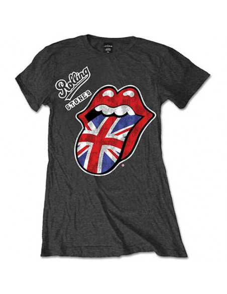 Rolling Stones (The): Vintage British Tongue (T-Shirt Donna Tg. L)