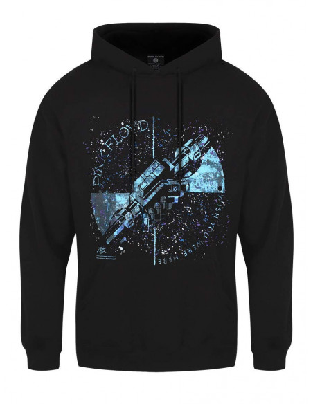 Pink Floyd: Machine Greeting Blue (Felpa Con Cappuccio Unisex Tg. L)