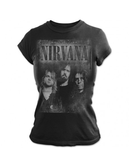Nirvana: Faded Faces (T-Shirt Donna Tg. L)