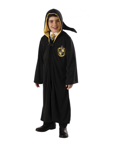 Harry Potter: Costume Hufflepuff (Tunica Con Cappuccio E Spilla Tg. Tw)