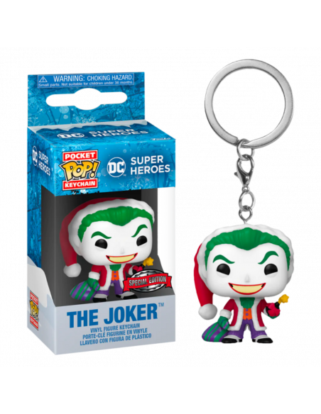 Dc Comics: Funko Pop! Pocket Keychain - Dc Holiday - Joker