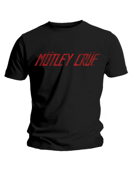 Motley Crue: Distressed Logo Black (T-Shirt Unisex Tg. 2XL)