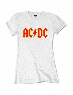 Ac/Dc - Logo White (Retail Pack) (T-Shirt Donna Tg. M)