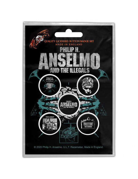 Phil H. Anselmo & The Illegals: Brain Button Badge Pack