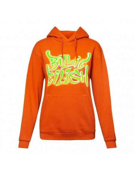 Compra Billie Eilish Airbrush Flames Blohsh Orange Back Print Felpa Con Cappuccio Unisex Tg. M Merchandising musica e cinema solo 32 99 Offerta online