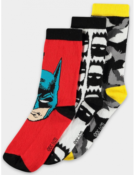Dc Comics: Batman - Crew Socks Black (Calzini Tg. 39/42) (3Pack)