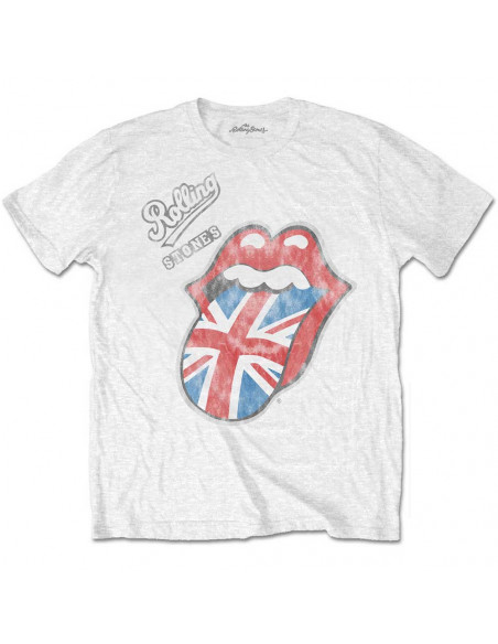 Rolling Stones (The): Vintage British Tongue (T-Shirt Unisex Tg. S)