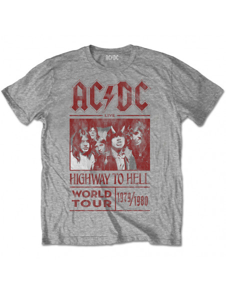 Ac/Dc: Highway To Hell World Tour 1979 / 1980 Special Edition Grey (T-Shirt Unisex Tg. L)