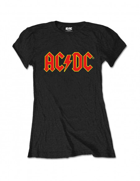 Ac/Dc - Logo Black (Retail Pack) (T-Shirt Donna Tg. XL)