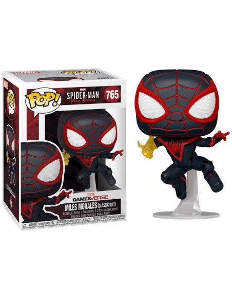 Marvel: Funko Pop! - Spider-Man Miles Morales - Miles Morales Classic Suit (Bobble-Head) (Vinyl Figure 765)