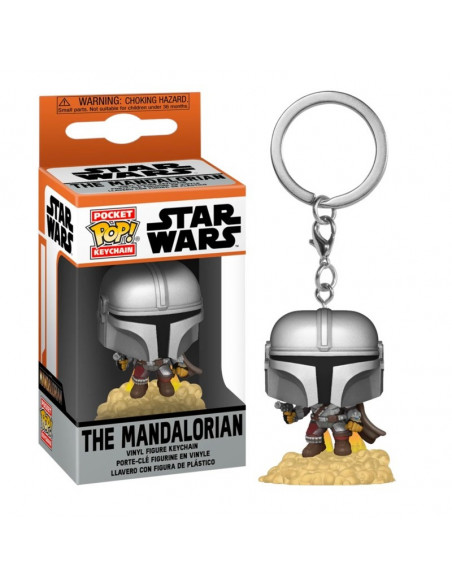 Star Wars: Funko Pop! Pocket Keychain - Mandalorian (The) - Mandalorian with Blaster (Portachiavi)