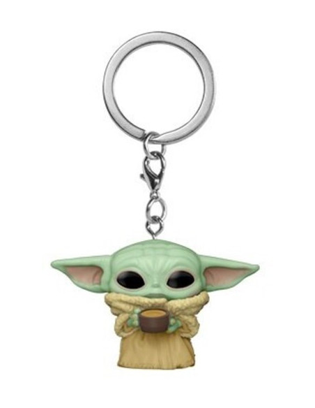 Star Wars: Funko Pop! Pocket Keychain - Mandalorian (The) - The Child with Cup (Portachiavi)