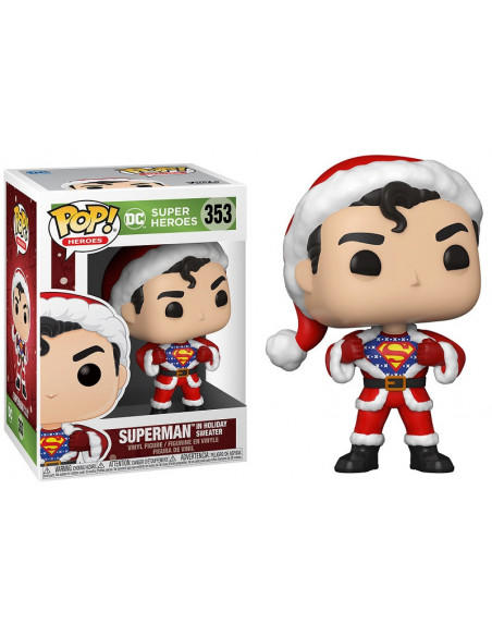 Dc Comics: Funko Pop! Heroes - Superman In Holiday Sweater (Vinyl Figure 353)