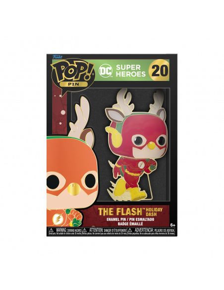 Dc Comics: Funko Pop! Pin - Dc Holiday - Flash (Enamel Pin / Spilla Smaltata)