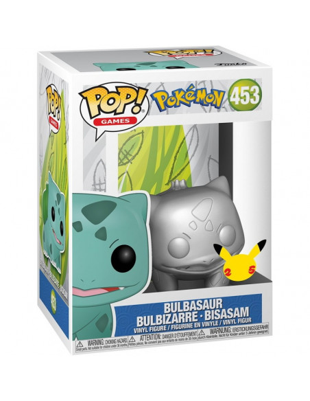 Pokemon: Funko Pop! - 453 Bulbasaur Silver 25Th Anniversary 9Cm