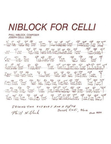 Niblock Phill - Niblock For Celli, Celli Plays Niblock