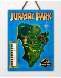 Jurassic Park: Isla Nublar Map Wooden Art