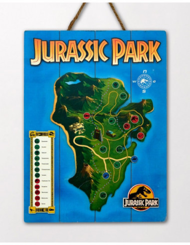 Jurassic Park: Isla Nublar Map Wooden...