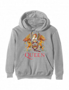Queen: Classic Crest (Felpa Con Cappuccio Unisex Tg. M)