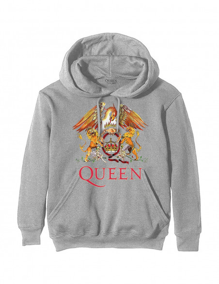 Queen: Classic Crest (Felpa Con Cappuccio Unisex Tg. M)